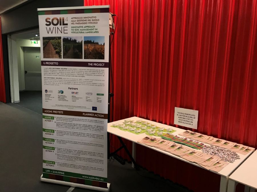 Roll-up e materiali del progetto Soil4wine LIFE+ a Enoforum 2019